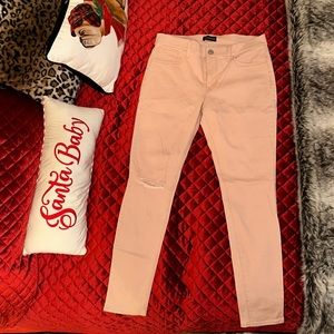 NWOT Light pink Express High waisted skinny jeans